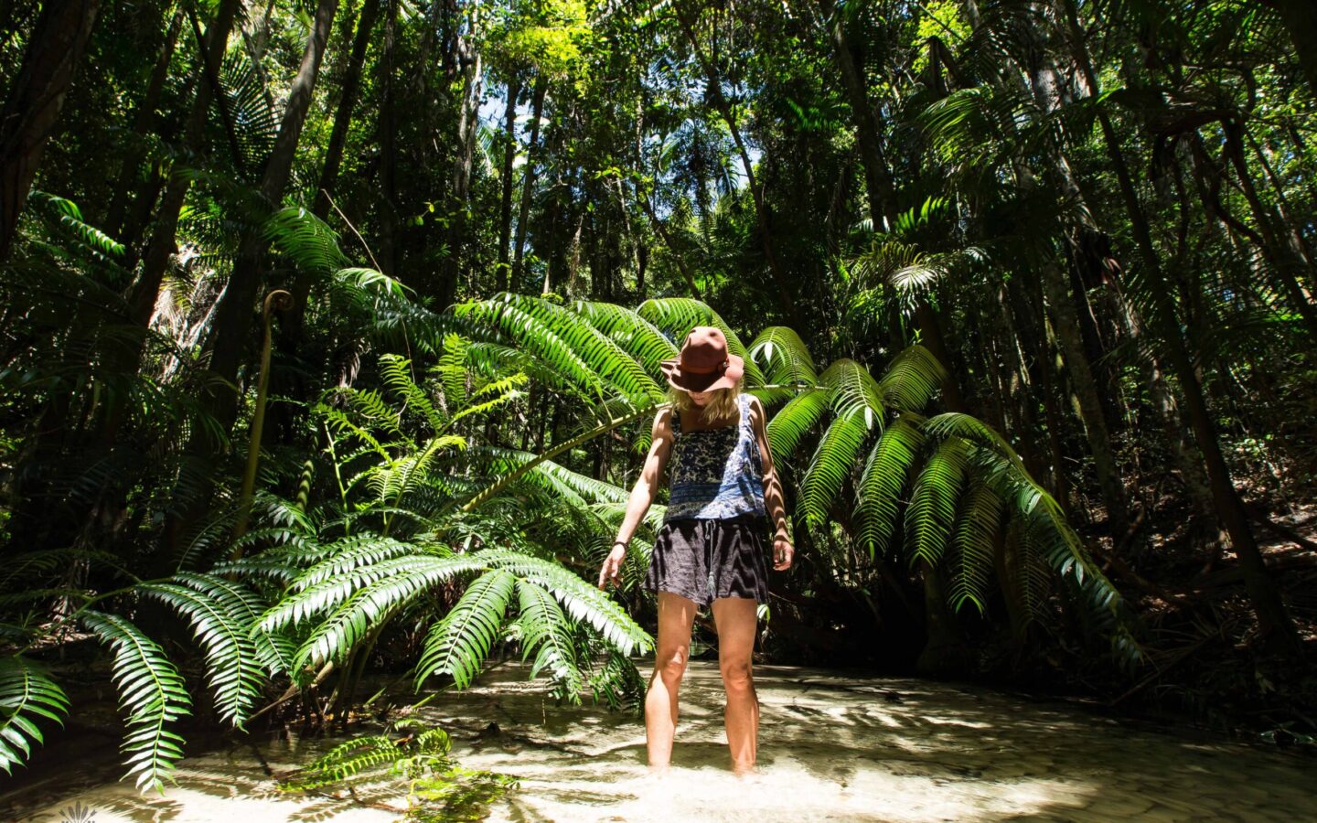 Woman standing in Wanggoolba Creek