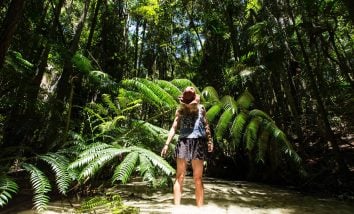 Woman standing in Wanggoolba Creek
