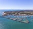 Aerial view of Great Sandy Strait marina