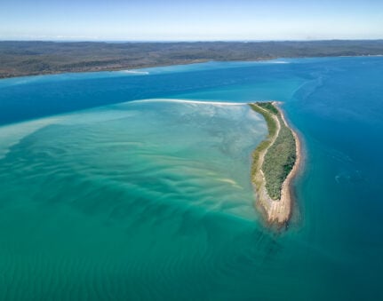 Aerial view of Big Woody Island.