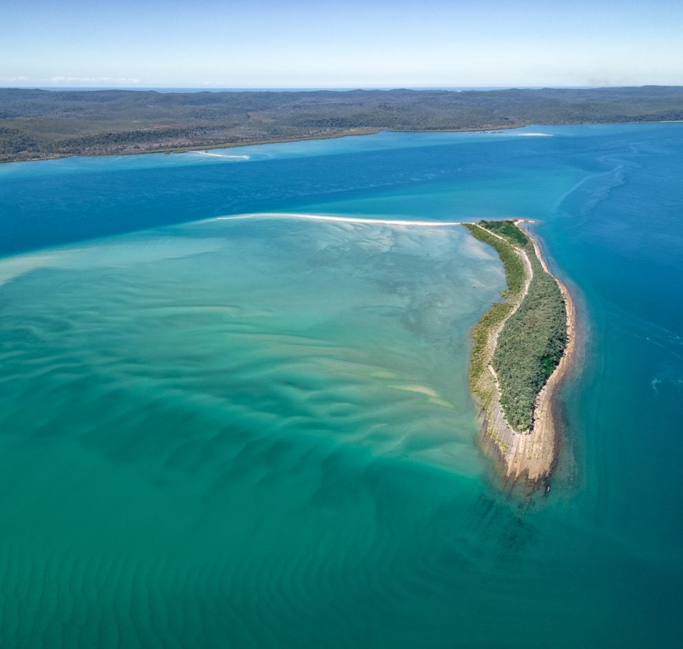 Aerial view of Big Woody Island.