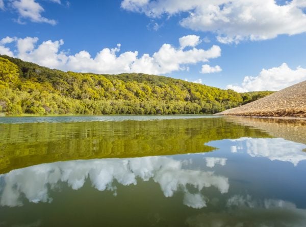 Landscape view of Lake Wabby